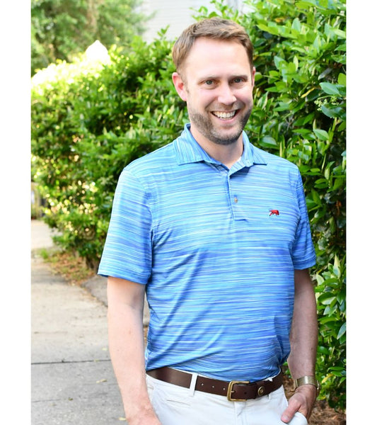 Crawfish Space Dye Performance Polo