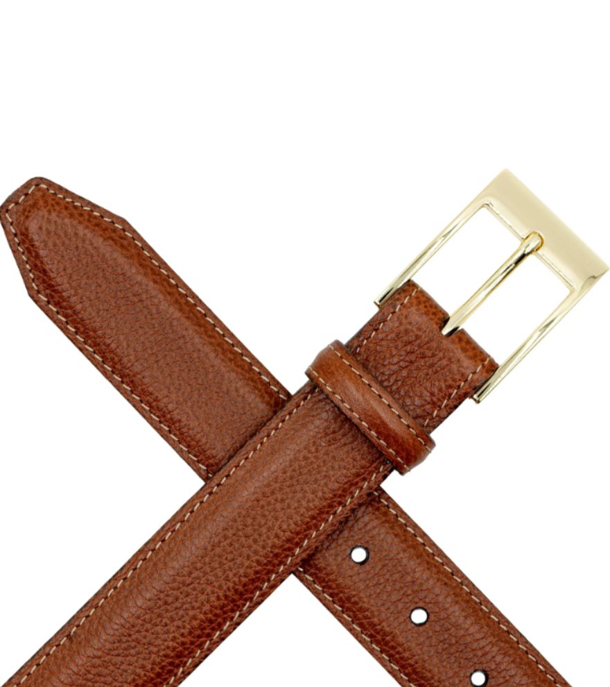 2 Buckle Scotch Grain Belt by Martin Dingham