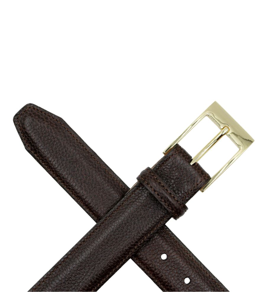 2 Buckle Scotch Grain Belt by Martin Dingham