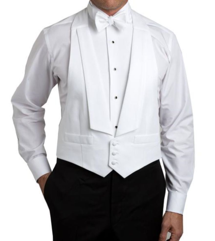 Adjustable Pique Formal Vest by David Donahue