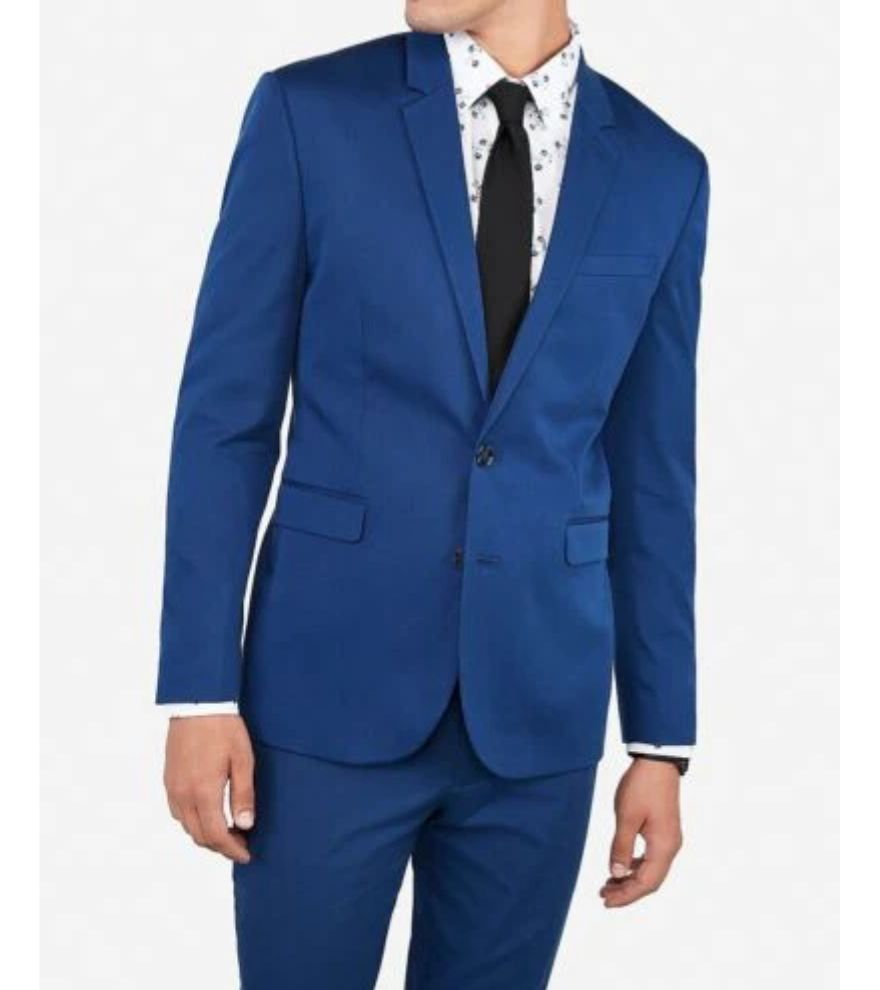 American Blue Poplin Suit by Perlis