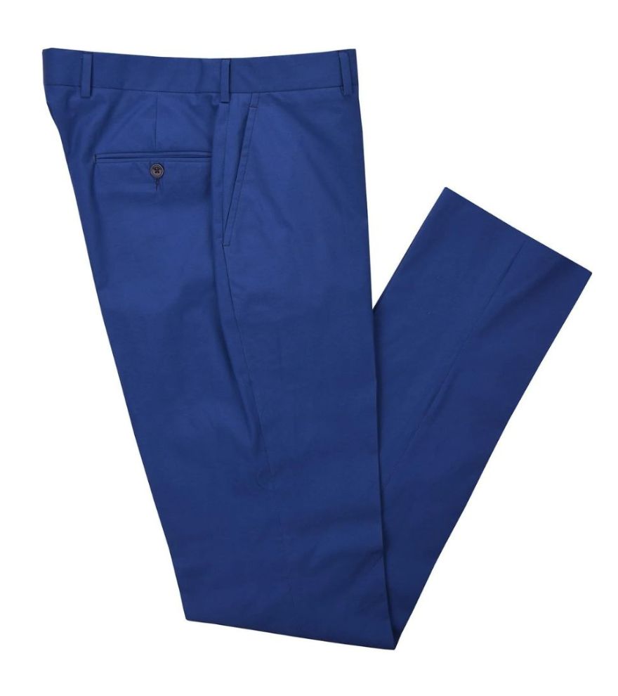 American Blue Poplin Suit by Perlis