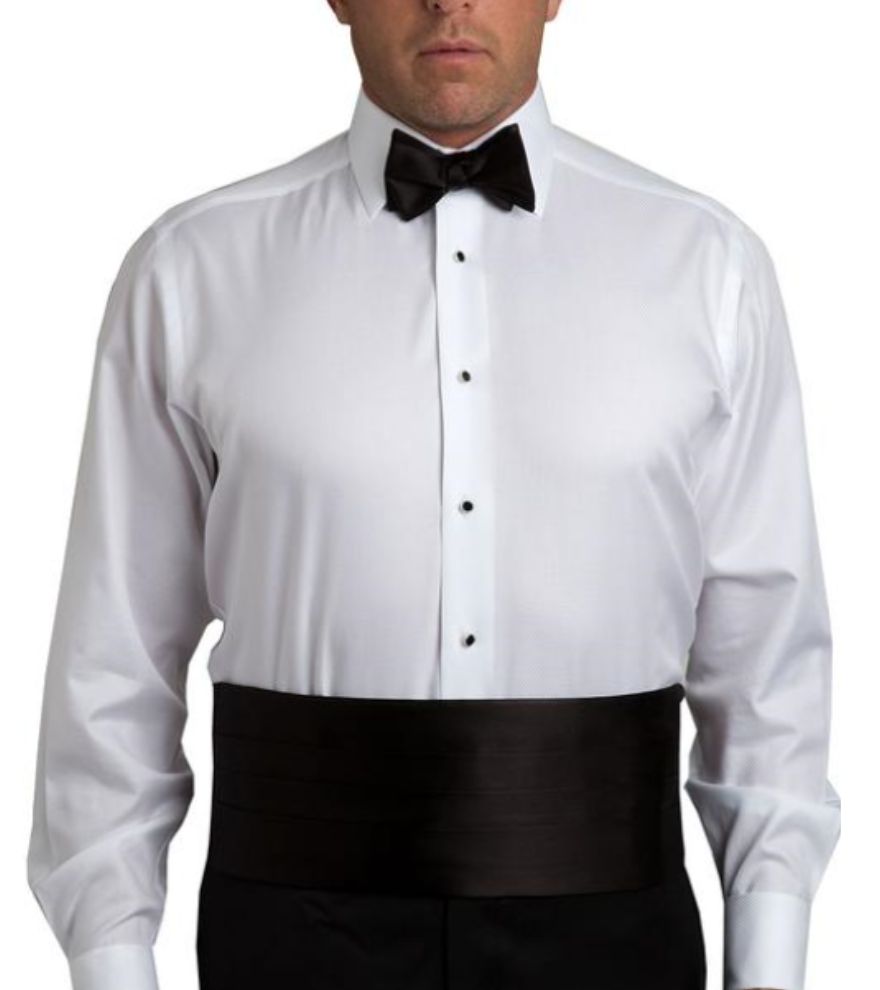 Black Solid Cummerbund and Self-Tie Bow Set by David Donahue