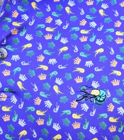 Crawfish & Crowns Mardi Gras Performance Polo