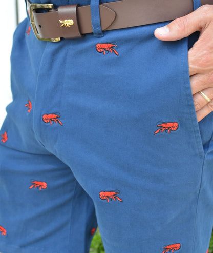 Crawfish Embroidered Seersucker Short for Louisiana Style