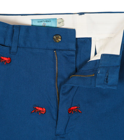 Crawfish Embroidered Seersucker Short for Louisiana Style