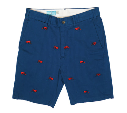 Crawfish Embroidered Seersucker Short for Louisiana Style