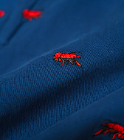 Crawfish Embroidered Seersucker Short for Louisiana Style