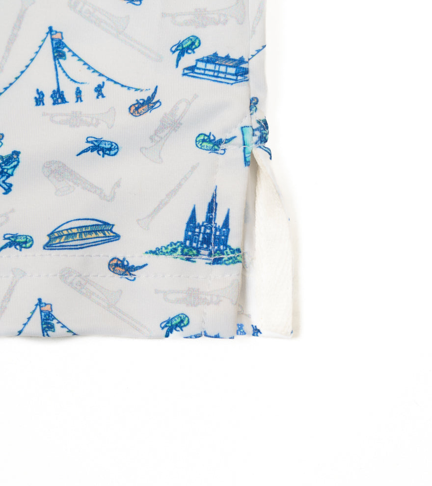 Crawfish Festival Print Performance Polo