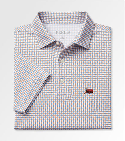 Crawfish Lattice Print Performance Polo