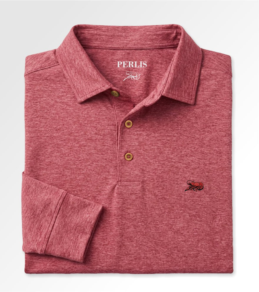 Crawfish Long Sleeve Brushed Performance Polo