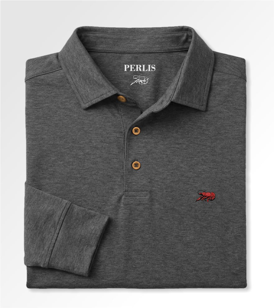 Crawfish Long Sleeve Brushed Performance Polo