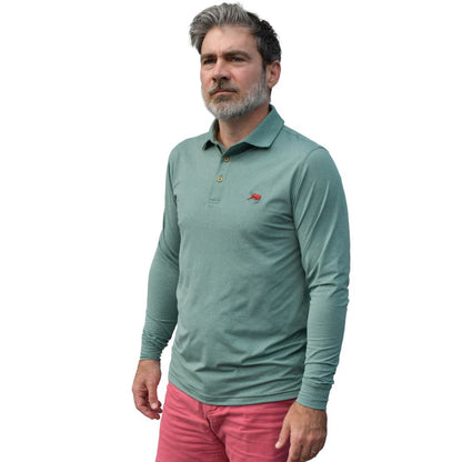 Crawfish Long Sleeve Brushed Performance Polo