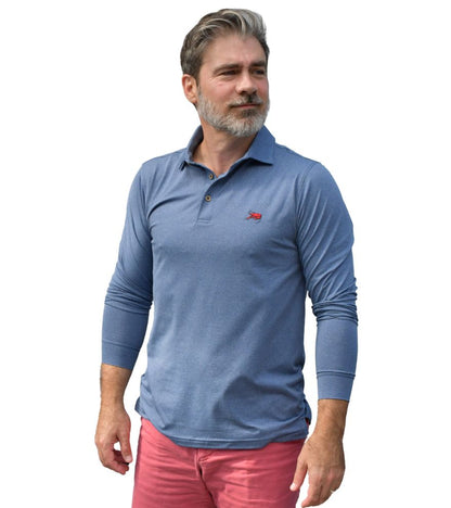 Crawfish Long Sleeve Brushed Performance Polo