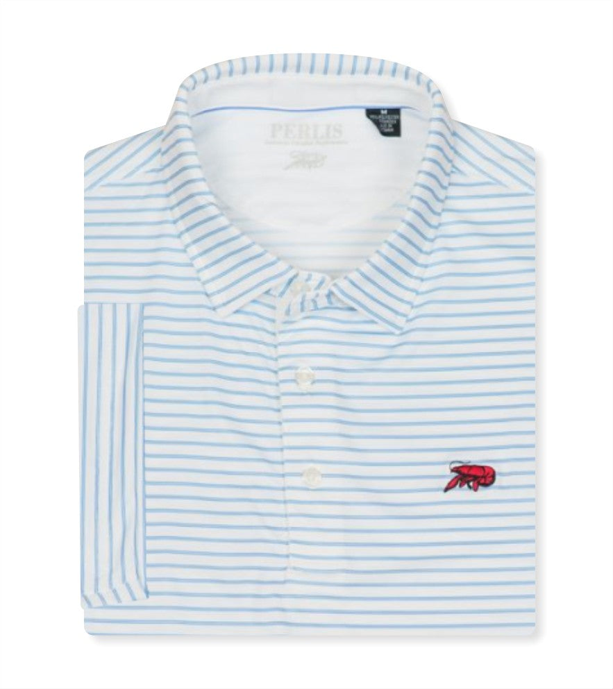Crawfish Melange Stripe Performance Polo