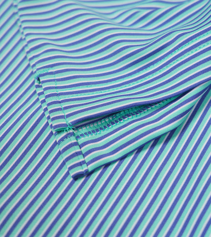 Crawfish Mini Multi Stripe Performance Polo