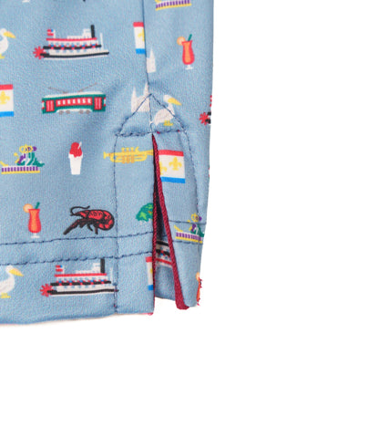 Crawfish Nola Life Print Performance Polo