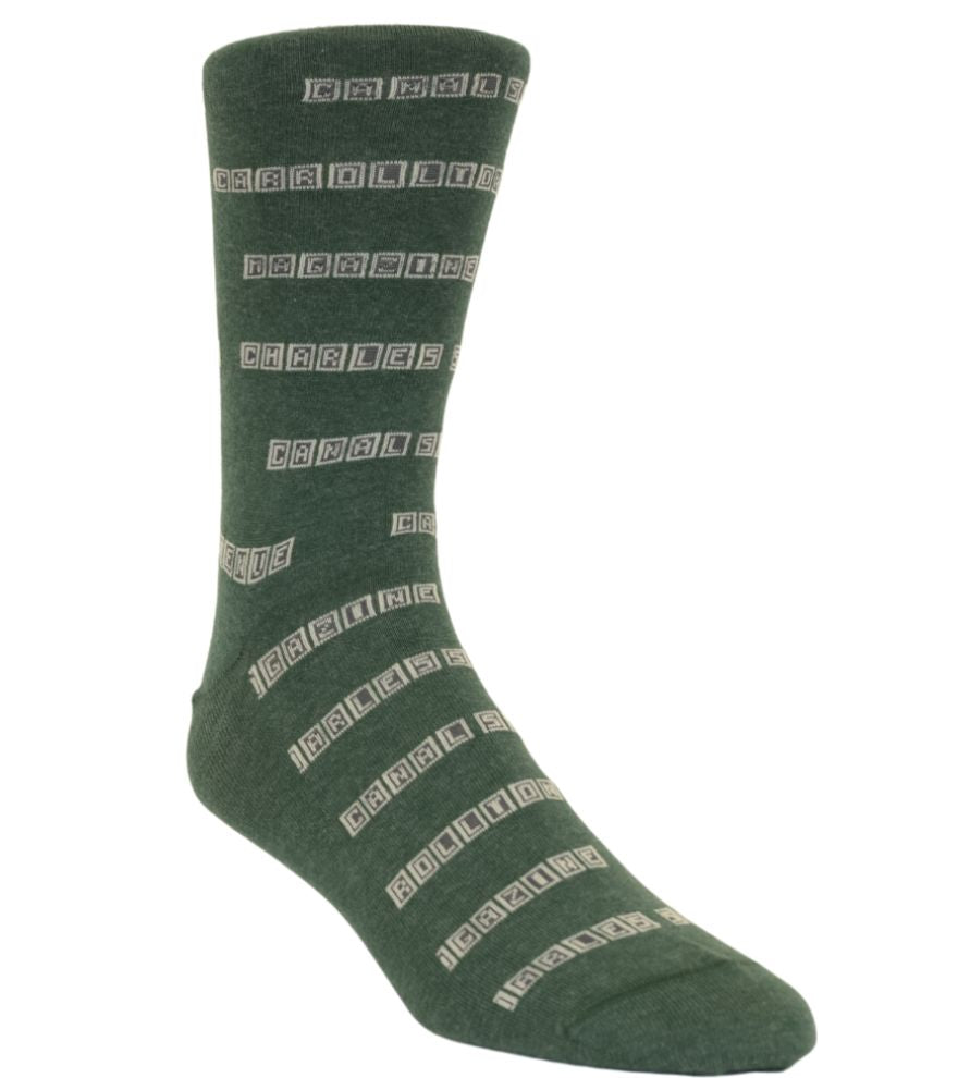 Crawfish NOLA Street Tiles Pima Cotton Sock