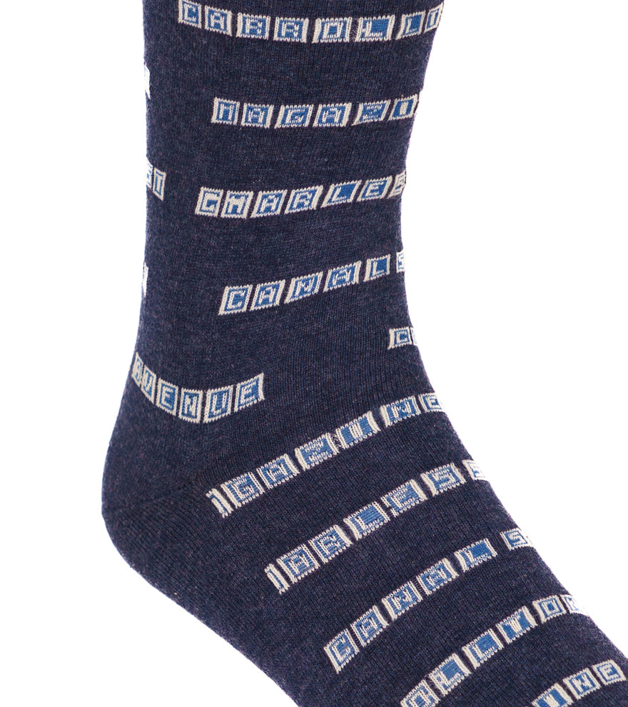 Crawfish NOLA Street Tiles Pima Cotton Sock
