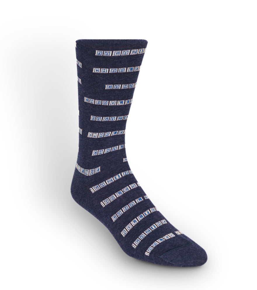 Crawfish NOLA Street Tiles Pima Cotton Sock