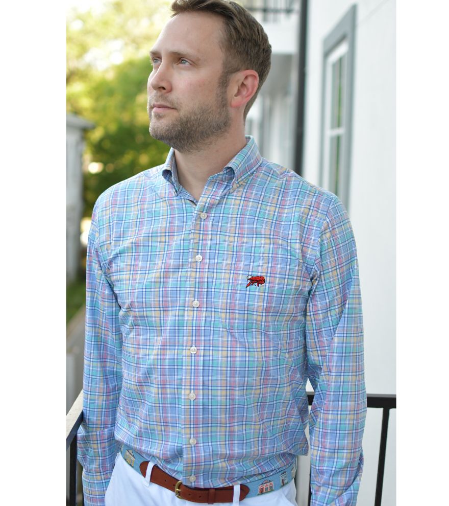 Crawfish Performance Plaid Wrinkle Free Classic Fit Sport