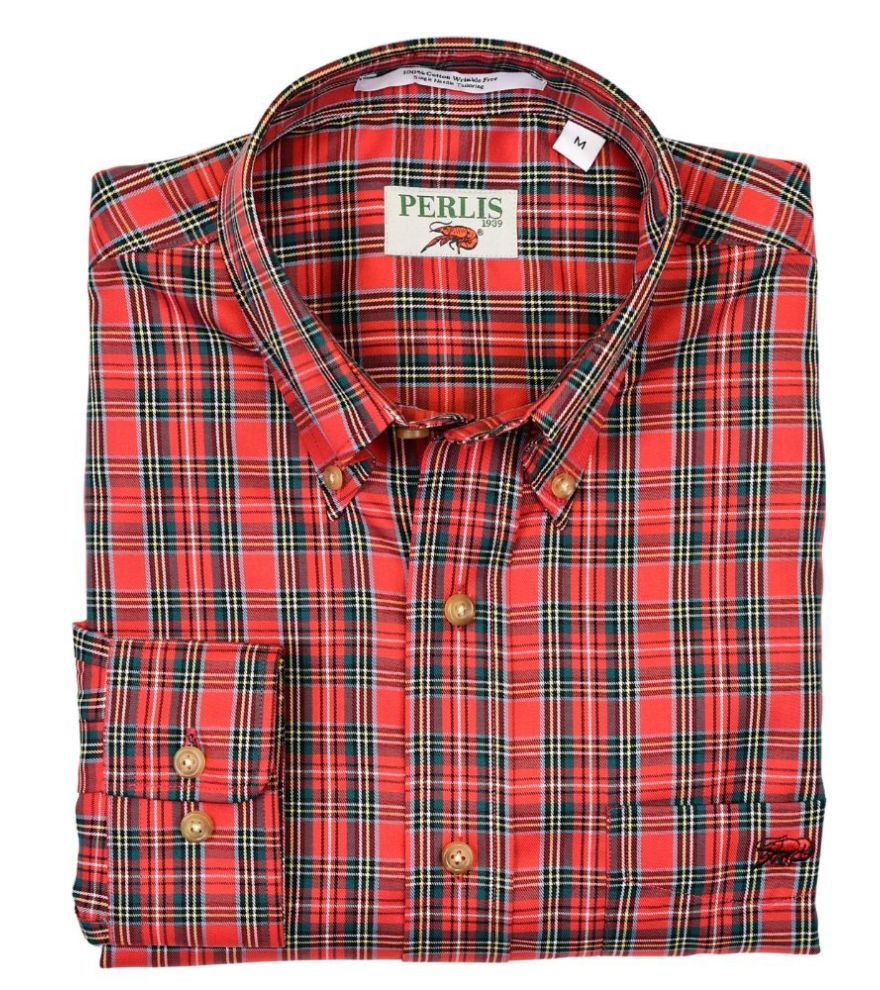 Crawfish Royal Stewart Wrinkle Free Standard Fit Sport Shirt