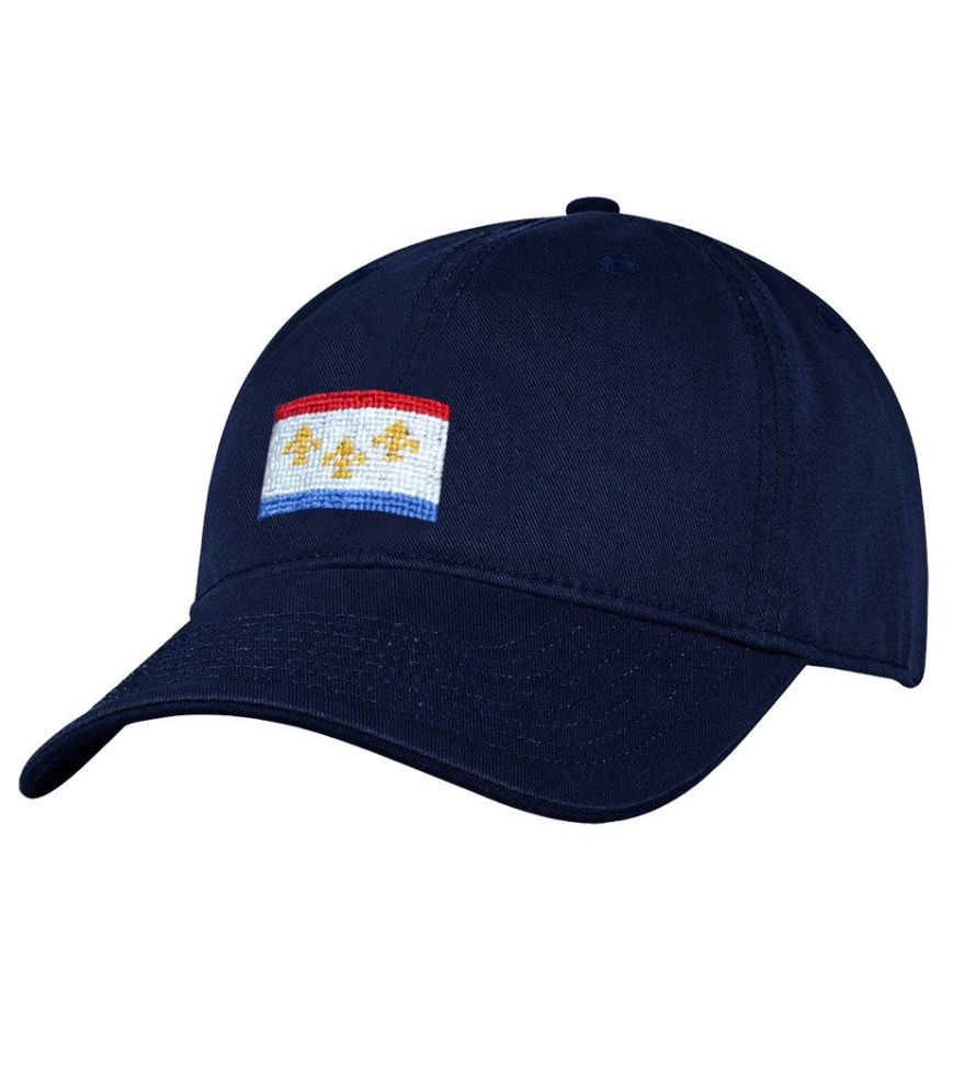 New Orleans Flag Needlepoint Cap by Smathers & Branson