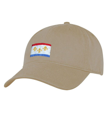 New Orleans Flag Needlepoint Cap by Smathers & Branson