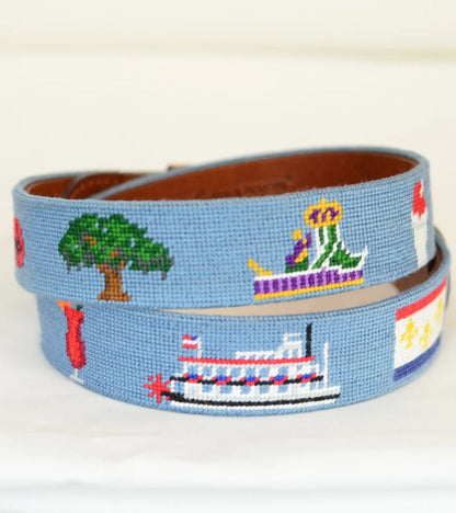Nola Life Needlepoint Belt by Smathers & Branson