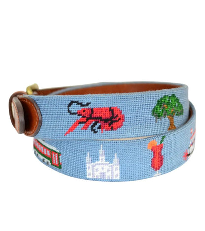 Nola Life Needlepoint Belt by Smathers & Branson