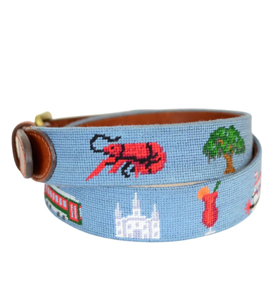Nola Life Needlepoint Belt by Smathers & Branson