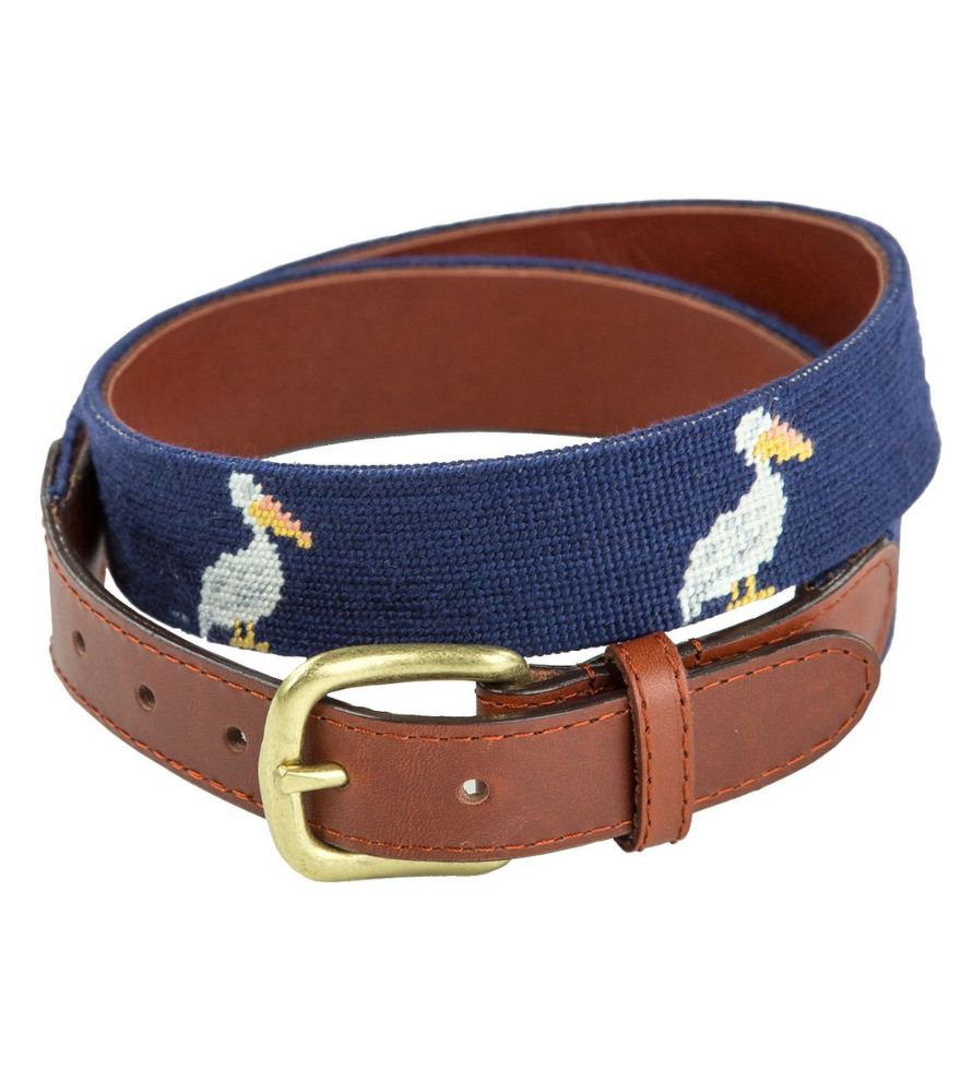 Pelican Needlepoint Belt by Smathers & Branson for Louisiana Style