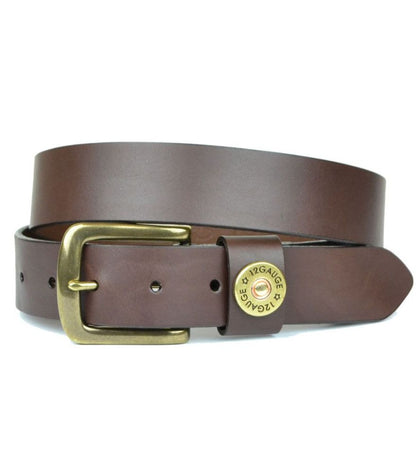 Shotgun Shell Leather Belt