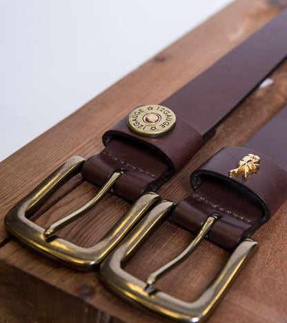 Shotgun Shell Leather Belt