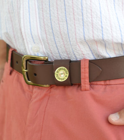 Shotgun Shell Leather Belt