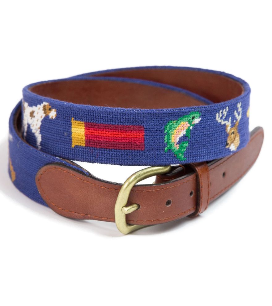 Southern Sportsman Needlepoint Belt by Smathers & Branson